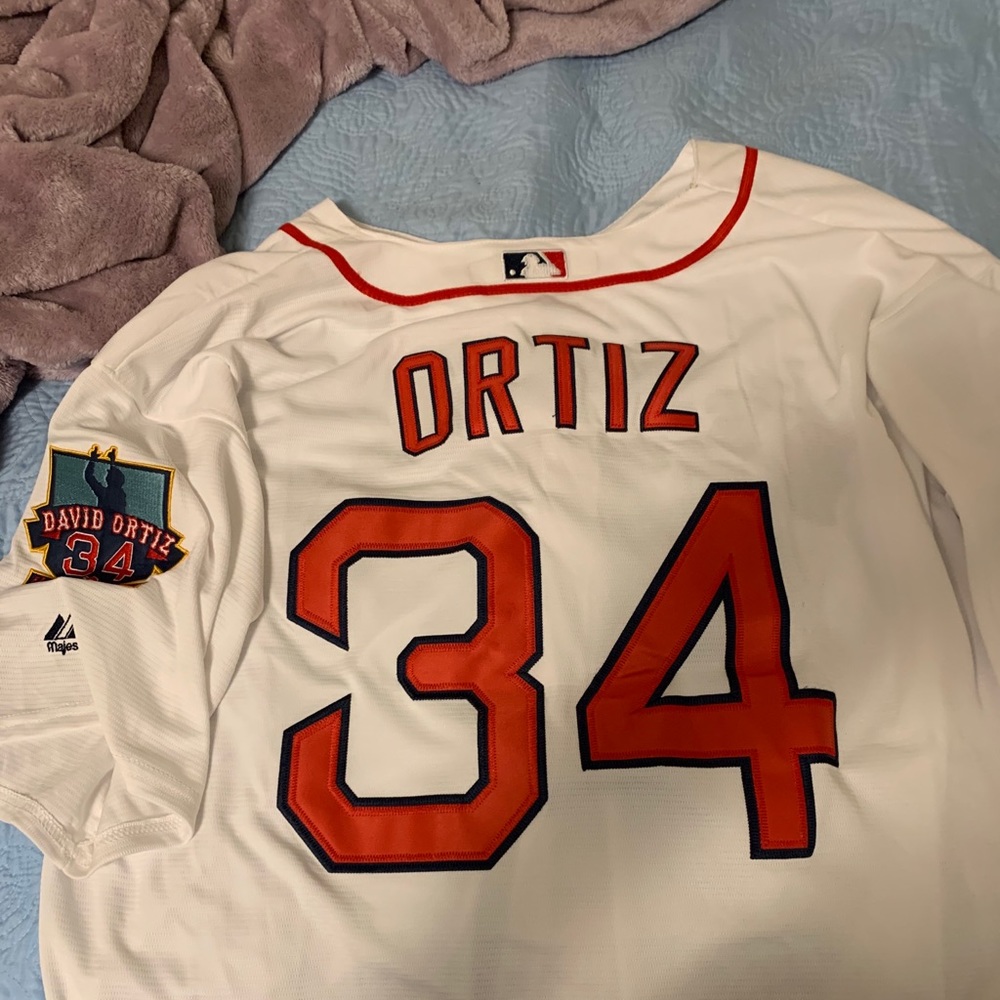 David Ortiz jersey with commemorative patch